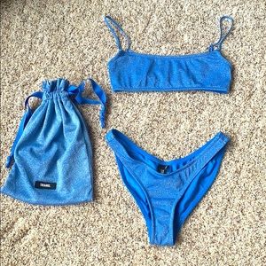 Blue triangl bikini